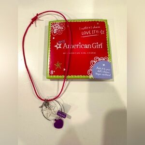 American Girl Charm Keepsake Necklace with 2 Charms